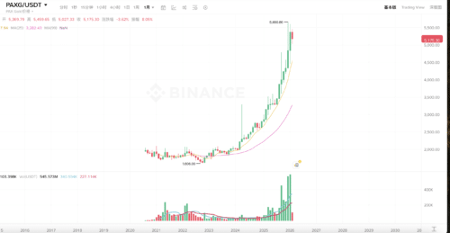 币安的paxg黄金代币两年翻倍